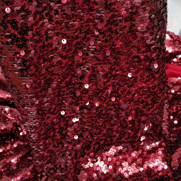 Burgundy Sequin Dress - Picture 6 of 7